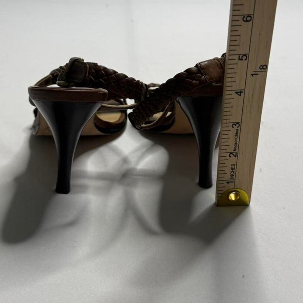 Michael Kors Vintage Brown Leather 4” heels Perfect GoingOut Casual Heels size 7 - Picture 4 of 8